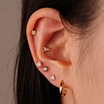Essential Stacking Stud Piercing Earring- Triforce, Heart, Triangle, Star, and Clover