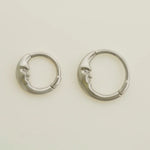 14K Solid Gold Moon Arc Face Clicker Hoop – Anygolds