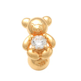 Teddy Bear with Stone Stud Piercing