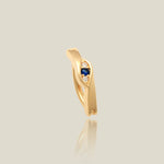 Sapphire Evil Eye Navel Clicker Ring - Anygolds