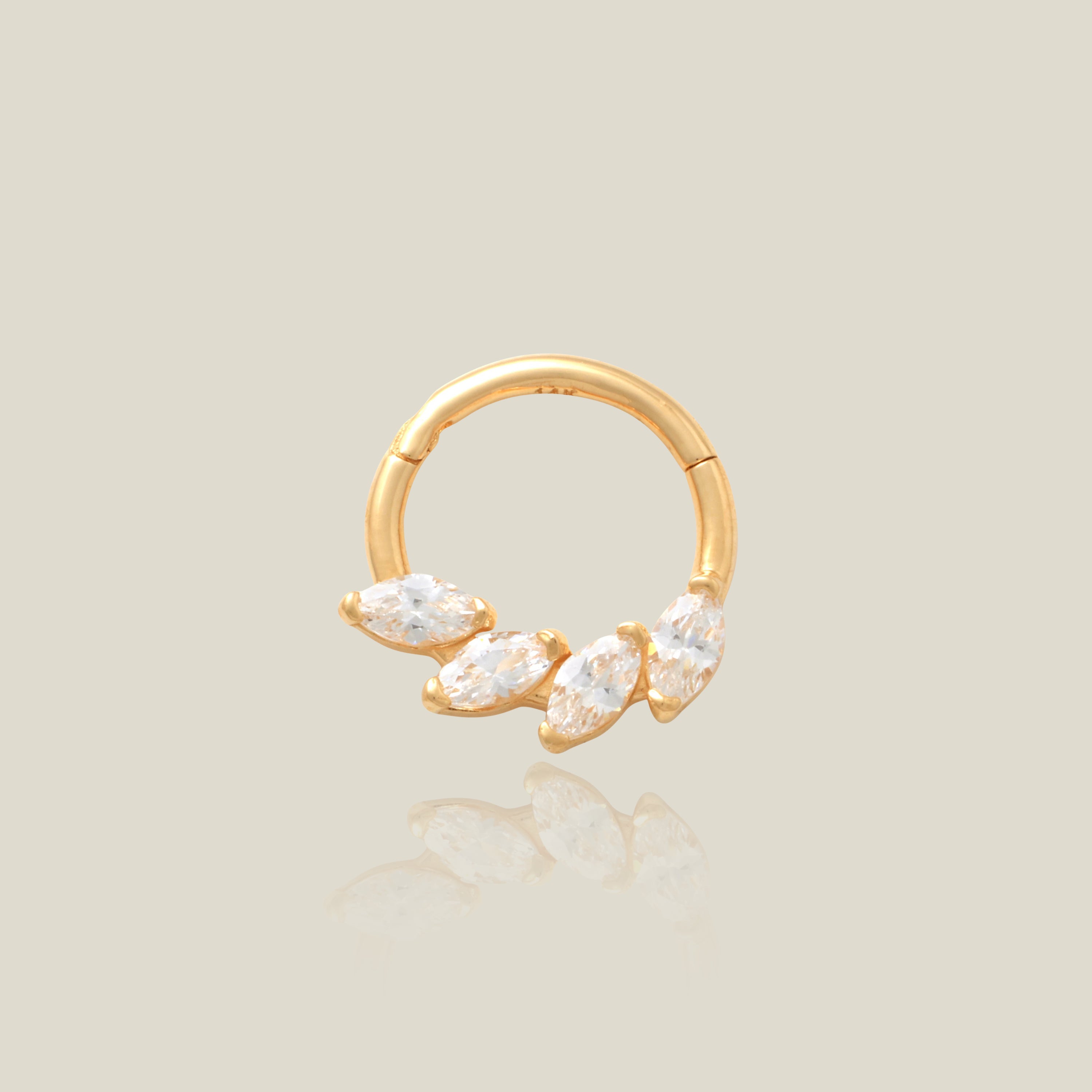 Marquise Clicker Hoop - Anygolds