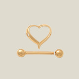 Heart Arrow Straight Barbell - Anygolds