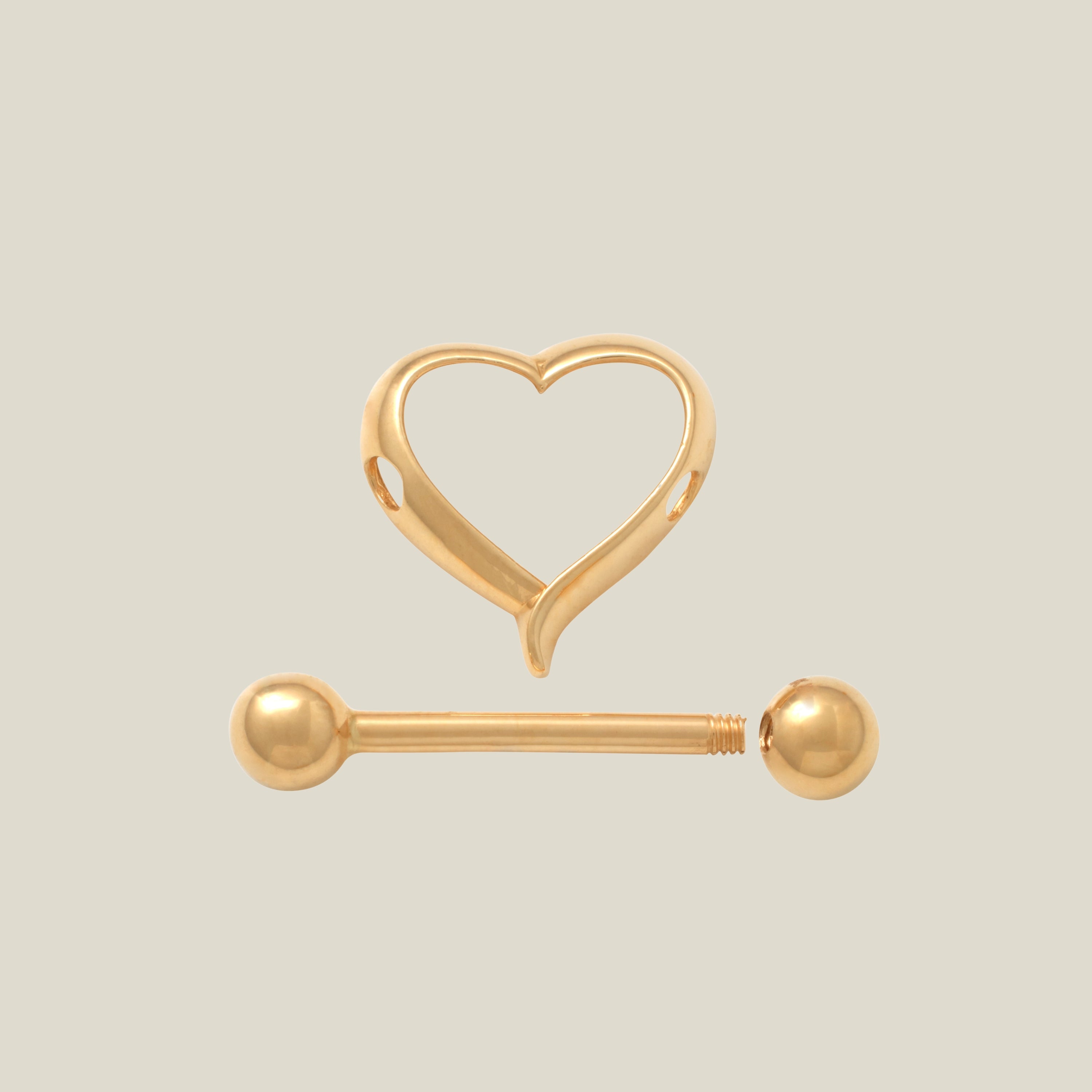 Heart Arrow Straight Barbell - Anygolds