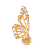 CZ Butterfly Wing Stud Piercing (Internal | External) - Anygolds