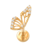 CZ Butterfly Wing Stud Piercing (Internal | External) - Anygolds