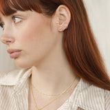 Beaded Curve Bar Stud