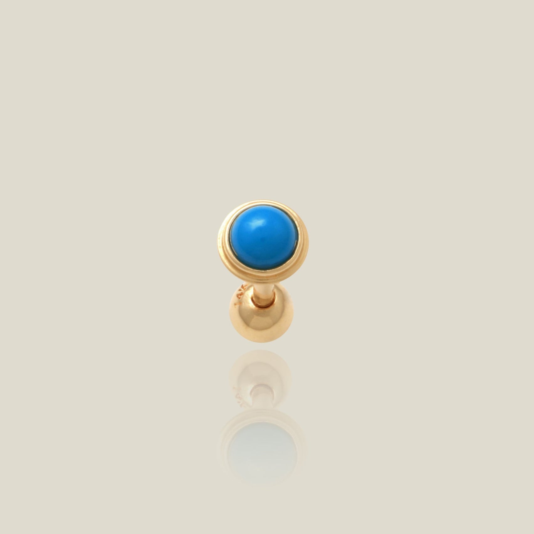 Turquoise Round Stud (Internal | External) - Anygolds