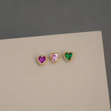 Bezel Heart Stud (Internal | External)