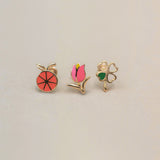 Epoxy Orange Slice Stud