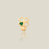 Epoxy Four-leaf Clover Stud