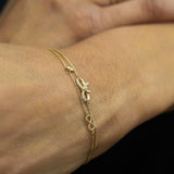 CZ Open Bow Bracelet