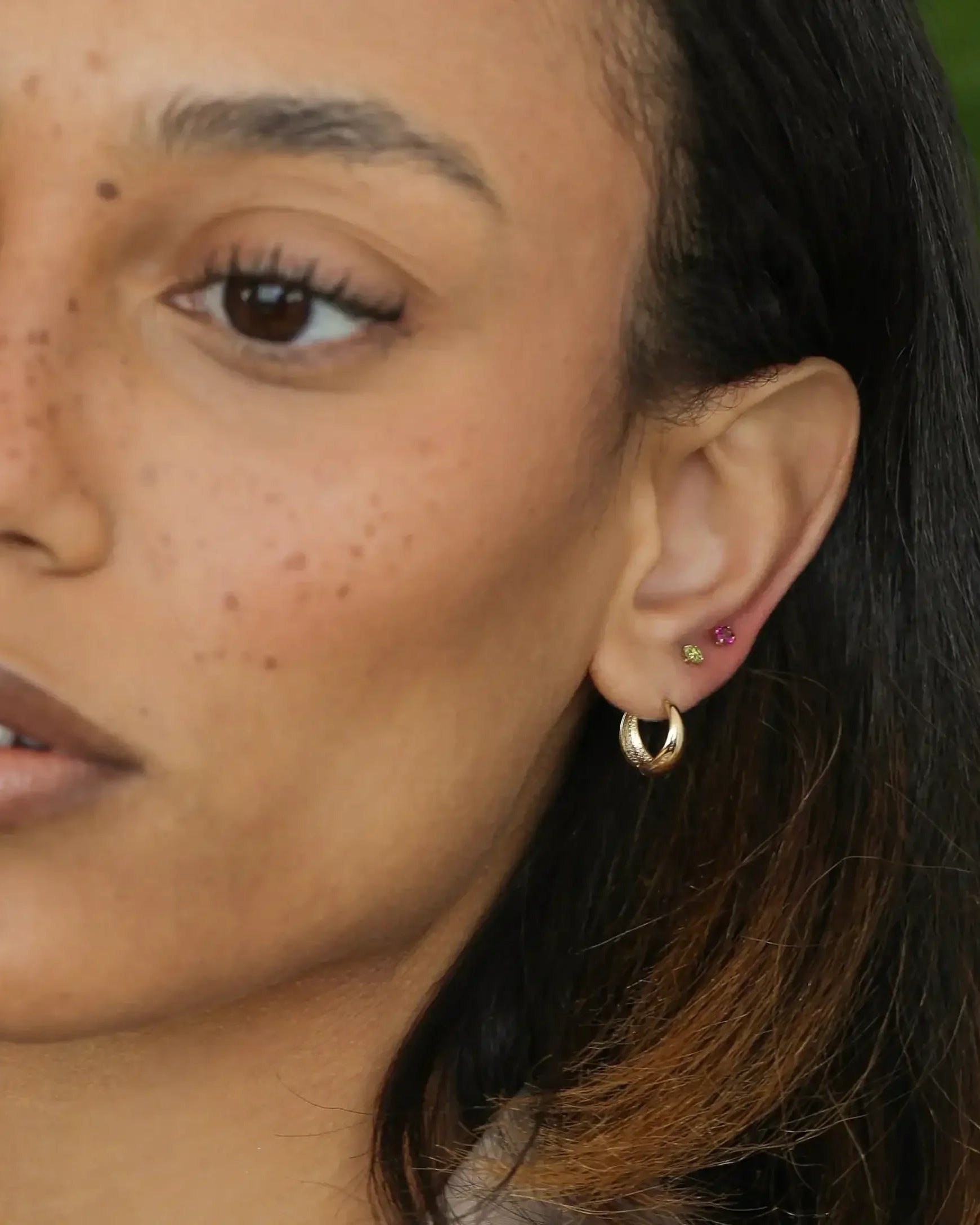 14K Solid Gold Birthstone Stud Earrings – Anygolds