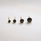 Black CZ Stud Earrings - Anygolds