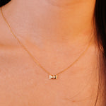 Diamond Butterfly & Bow Necklace - Anygolds