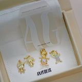 Triple Gold Girl Pendant - Anygolds