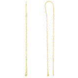 Diamond Chain Threader Drop Earrings