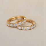 Emerald Cut Lab-Grown Diamond Hoop Earrings 1.85ctw