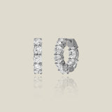 Oval Cut Lab-Grown Diamond Hoop Earrings 2.82ctw