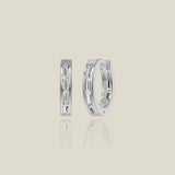 Baguette Channel Lab-Grown Diamond Hoop Earrings