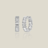 Emerald Cut Lab-Grown Diamond Hoop Earrings 2.03ctw