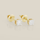 Prong Solitaire Diamond Stud Earrings