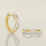 Micro-Pavé Diamond Infinity Hoop Earrings - Anygolds