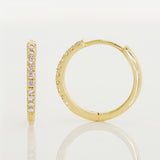 Diamond Hoop Earrings - Anygolds