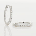 Diamond Hoop Earrings - Anygolds