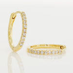 Diamond Hoop Earrings - Anygolds