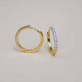 Diamond Brilliant Hoop Earrings - 11,13mm