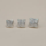 Diamond Square Stud Earrings