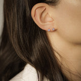 Micro-Pavé Diamond Round Stud Earrings