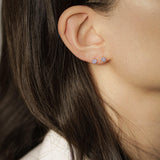 Micro-Pavé Diamond Round Stud Earrings - Anygolds