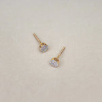 Micro-Pavé Diamond Round Stud Earrings - Anygolds