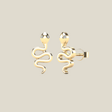 Diamond Snake Stud Earrings