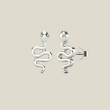 Diamond Snake Stud Earrings