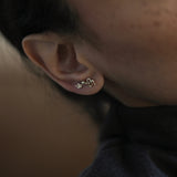 Diamond Snake Stud Earrings