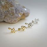 Diamond Snake Stud Earrings