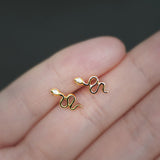 Diamond Mini Snake Stud Earrings