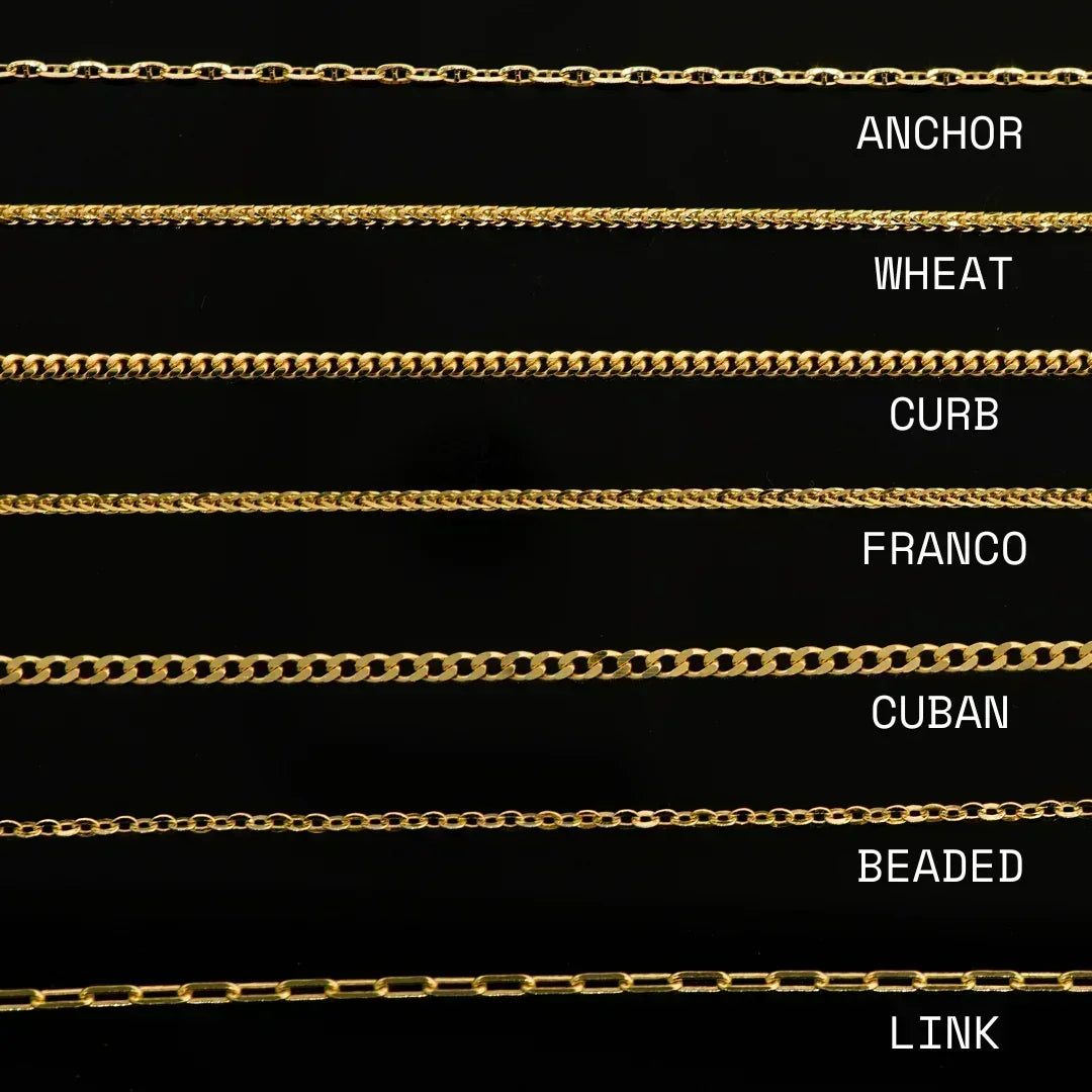 14K Solid Gold Necklace Chain – Anygolds