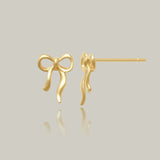 Ribbon Flow Stud Earrings