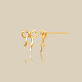 Ribbon Flow Stud Earrings