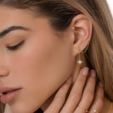 Starburst Chain Double Stud Earring - Anygolds