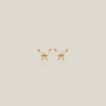 Color Stone Butterfly Mini Stud Earrings - Anygolds