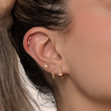 Spider Ear Piercings with Diamond