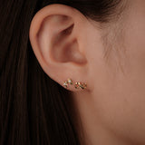 CZ Bow Stud Earrings