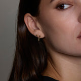 Double Chain Ball Stud Earring