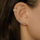 Bold Flower Painting Ear Cuff