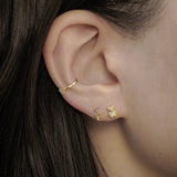 CZ Treble Clef Stud Earrings