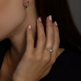 Pavé Link Lab Grown Diamond Cable Ring